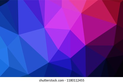 Dark Blue, Red vector gradient triangles pattern. A sample with polygonal shapes. Polygonal design for your web site.