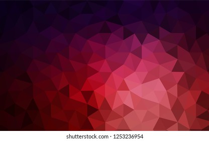 Dark Blue, Red vector gradient triangles template. Triangular geometric sample with gradient.  Pattern for a brand book's backdrop.