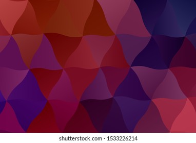 Dark Blue, Red vector gradient triangles pattern. Geometric illustration in Origami style with gradient.  Brand new design for your business.
