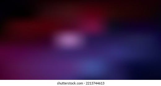 Dark blue, red vector gradient blur background. Colorful illustration with gradient in halftone style. Multipurpose app design.