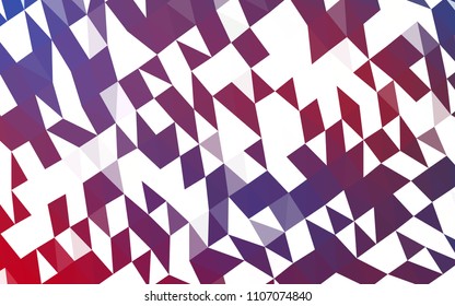 Dark Blue, Red vector hexagon mosaic template. Shining colored illustration in a Brand new style. Brand new design for your business.