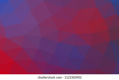 Dark Blue, Red vector hexagon mosaic triangle mosaic. Colorful abstract illustration with gradient. The completely new template can be used for your brand book.
