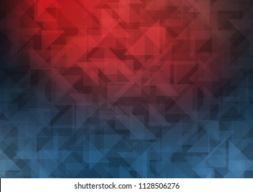 Dark Blue, Red vector hexagon mosaic cover. Colorful abstract illustration with gradient. Brand new design for your business.