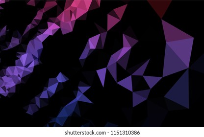Dark Blue, Red vector hexagon mosaic texture. A vague abstract illustration with gradient. Brand new design for your business.