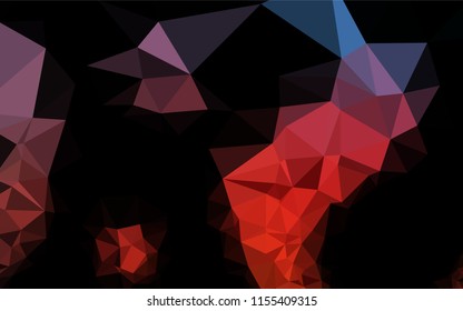 Dark Blue, Red vector hexagon mosaic template. A completely new color illustration in a vague style. Brand new style for your business design.