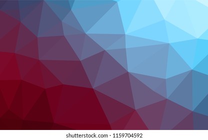Dark Blue, Red vector hexagon mosaic template. Colorful illustration in abstract style with gradient. A completely new template for your business design.