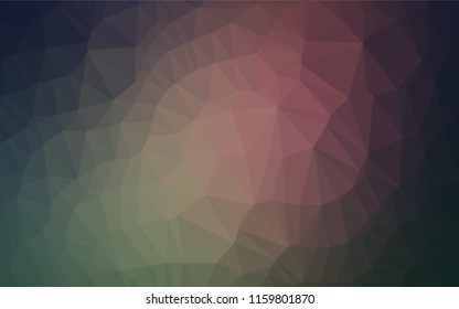 Dark Blue, Red vector hexagon mosaic template. Colorful illustration in abstract style with gradient. Triangular pattern for your business design.