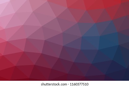Dark Blue, Red vector hexagon mosaic triangle mosaic. A sample with polygonal shapes. A completely new template for your business design.