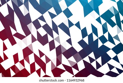 Dark Blue, Red vector hexagon mosaic template. A vague abstract illustration with gradient. A new texture for your design.