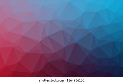 Dark Blue, Red vector hexagon mosaic cover. Brand new colored illustration in blurry style with gradient. A completely new template for your business design.