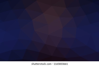 Dark Blue, Red vector hexagon mosaic triangle mosaic. Creative illustration in halftone style with gradient. The completely new template can be used for your brand book.