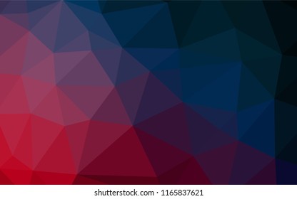 Dark Blue, Red vector hexagon mosaic template. Shining colored illustration in a Brand new style. The completely new template can be used for your brand book.