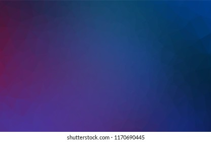 Dark Blue, Red vector hexagon mosaic texture. A completely new color illustration in a vague style. A new texture for your design.