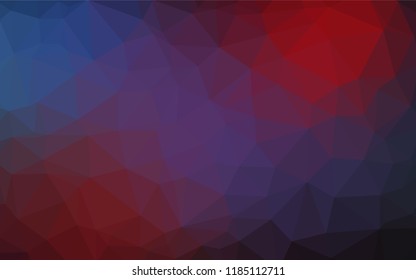 Dark Blue, Red vector hexagon mosaic cover. Glitter abstract illustration with an elegant design. The elegant pattern can be used as part of a brand book.