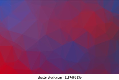 Dark Blue, Red vector hexagon mosaic texture. Modern geometrical abstract illustration with gradient. The polygonal design can be used for your web site.