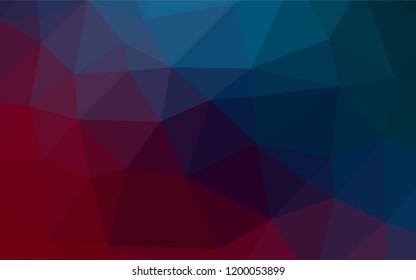 Dark Blue, Red vector hexagon mosaic texture. Creative illustration in halftone style with gradient. The completely new template can be used for your brand book.