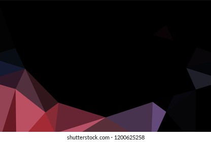 Dark Blue, Red vector hexagon mosaic cover. An elegant bright illustration with gradient. The textured pattern can be used for background.