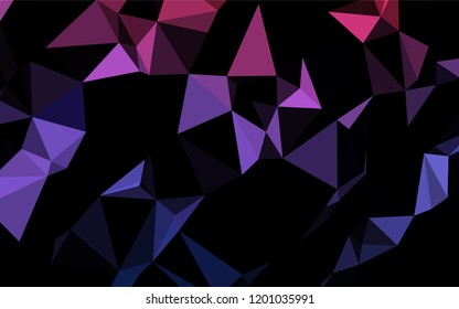 Dark Blue, Red vector hexagon mosaic texture. A sample with polygonal shapes. A completely new design for your business.