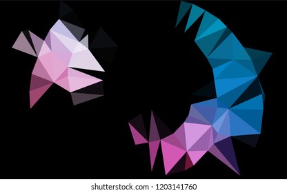 Dark Blue, Red vector hexagon mosaic texture. Colorful abstract illustration with gradient. A completely new template for your business design.