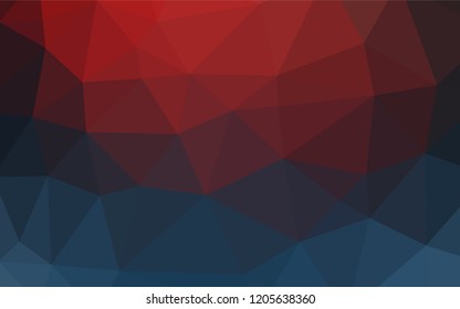 Dark Blue, Red vector hexagon mosaic cover. Brand new colored illustration in blurry style with gradient. A completely new template for your business design.