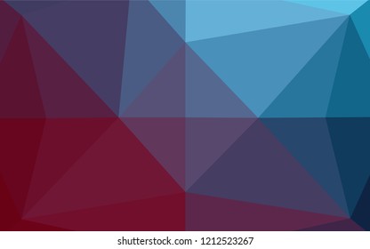 Dark Blue, Red vector hexagon mosaic cover. A vague abstract illustration with gradient. The completely new template can be used for your brand book.