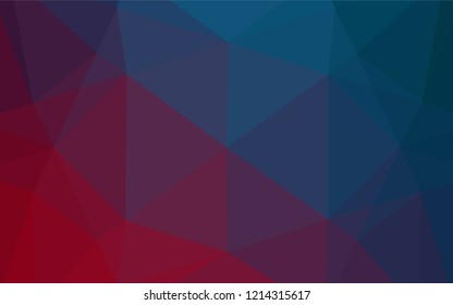 Dark Blue, Red vector hexagon mosaic template. An elegant bright illustration with gradient. A completely new template for your business design.
