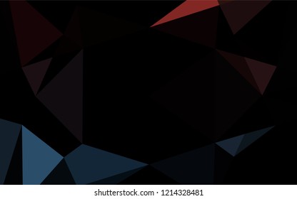 Dark Blue, Red vector hexagon mosaic cover. A completely new color illustration in a vague style. The template can be used as a background for cell phones.