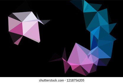 Dark Blue, Red vector hexagon mosaic cover. Glitter abstract illustration with an elegant design. Brand new style for your business design.