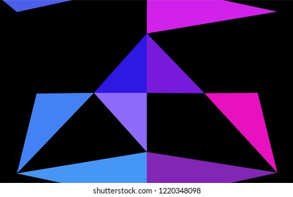 Dark Blue, Red vector hexagon mosaic template. Brand new colored illustration in blurry style with gradient. A completely new design for your business.