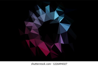 Dark Blue, Red vector hexagon mosaic template. A completely new color illustration in a vague style. A new texture for your design.