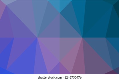 Dark Blue, Red vector hexagon mosaic cover. Creative illustration in halftone style with gradient. The textured pattern can be used for background.