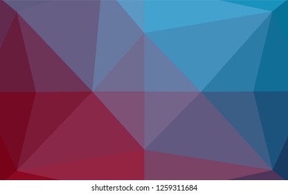 Dark Blue, Red vector hexagon mosaic texture. A completely new color illustration in a vague style. A completely new design for your business.