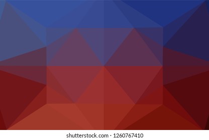 Dark Blue, Red vector hexagon mosaic texture. Modern geometrical abstract illustration with gradient. The polygonal design can be used for your web site.