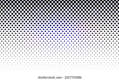 Dark Blue, Red vector illustration which consist of circles. Dotted gradient design for your business. Creative geometric background in halftone style with colored spots.