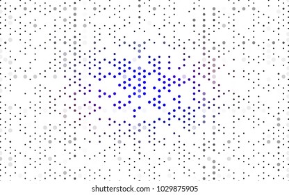 Dark Blue, Red vector illustration which consist of circles. Dotted gradient design for your business. Creative geometric background in halftone style with colored spots.