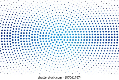 Dark Blue, Red vector illustration which consist of circles. Dotted gradient design for your business. Creative geometric background in halftone style with colored spots.