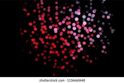 Dark Blue, Red vector illustration which consist of circles. Dotted gradient design for your business. Creative geometric background in halftone style with colored spots.