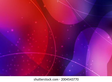 Dark Blue, Red vector Illustration with set of shining colorful abstract circles, lines. Blurred decorative design in abstract style with bubbles. Smart design for business ads.