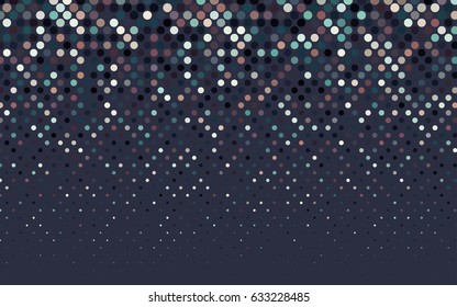 Dark Blue, Red vector illustration which consist of circles. Dotted gradient design for your business. Creative geometric background in halftone style with colored spots.