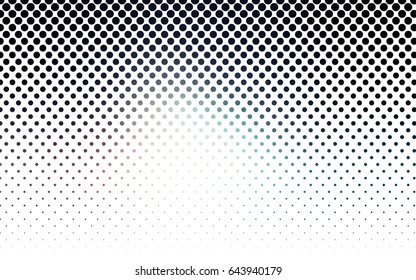 Dark Blue, Red vector illustration which consist of circles. Dotted gradient design for your business. Creative geometric background in halftone style with colored spots.