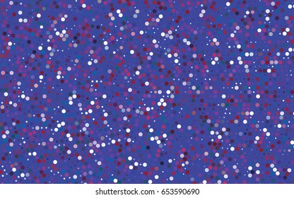 Dark Blue, Red vector illustration which consist of circles. Dotted gradient design for your business. Creative geometric background in halftone style with colored spots.