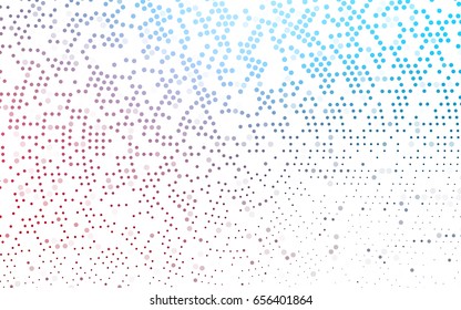 Dark Blue, Red vector illustration which consist of circles. Dotted gradient design for your business. Creative geometric background in halftone style with colored spots.
