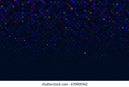 Dark Blue, Red vector illustration which consist of circles. Dotted gradient design for your business. Creative geometric background in halftone style with colored spots.