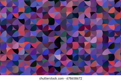Dark Blue, Red vector illustration which consist of circles. Dotted gradient design for your business. Creative geometric background in halftone style with colored spots.