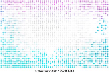 Dark Blue, Red vector illustration which consist of circles. Dotted gradient design for your business. Creative geometric background in halftone style with colored spots.