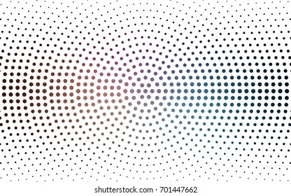 Dark Blue, Red vector illustration which consist of circles. Dotted gradient design for your business. Creative geometric background in halftone style with colored spots.