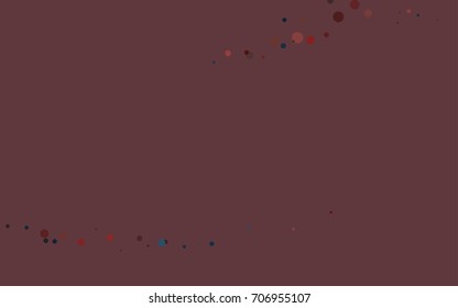 Dark Blue, Red vector illustration which consist of circles. Dotted gradient design for your business. Creative geometric background in halftone style with colored spots.