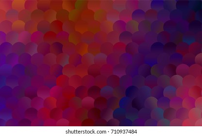 Dark Blue, Red vector illustration which consist of circles. Dotted gradient design for your business. Creative geometric background in halftone style with colored spots.