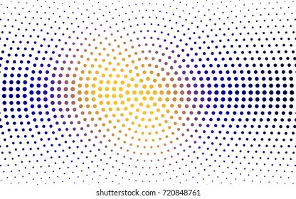 Dark Blue, Red vector illustration which consist of circles. Dotted gradient design for your business. Creative geometric background in halftone style with colored spots.