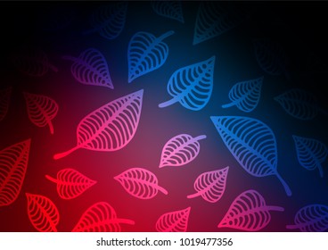 Dark Blue, Red vector indian curved background. Blurred decorative design in Indian style with Zen tangles. The elegant pattern can be used as a part of a brand book.